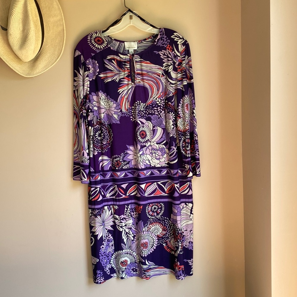 Abstract floral print dress
